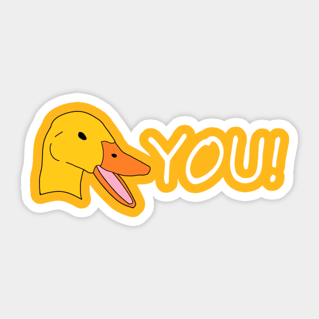 Duck You! Sticker by jmtaylor